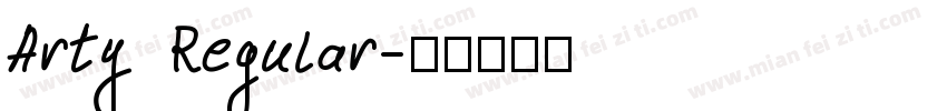 Arty Regular字体转换